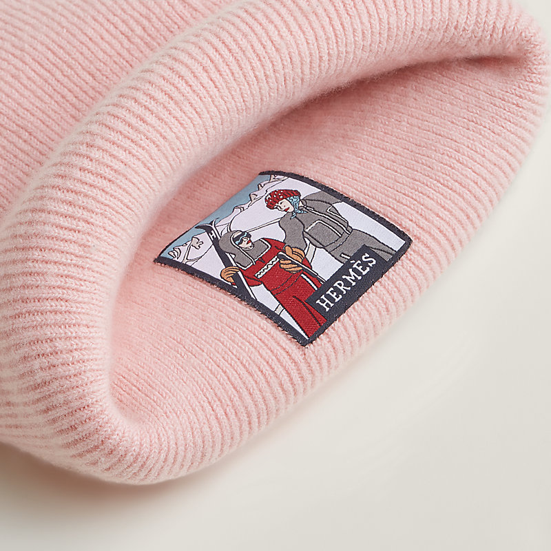 Lisa Slalom beanie - Pink | Hermès Canada